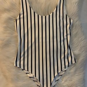 Black & White striped bodysuit
